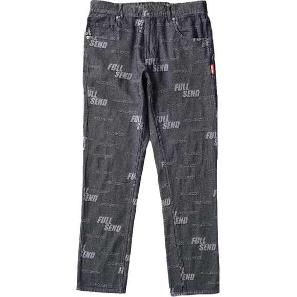 Gray/Black Full Send Logo Pants - Picture 1 of 3